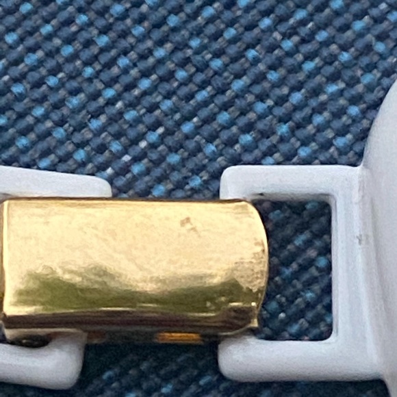 Vintage Napier  White Enamel and gold wave - Picture 6 of 6